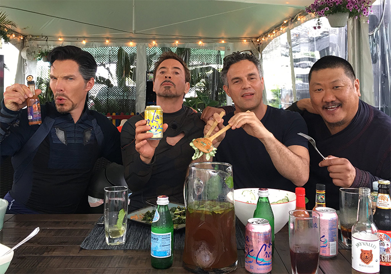 Robert Downey Jr. divide almoço com Benedict Cumberbatch e Mark Ruffalo nos bastidores dos Vingadores - Pipoca Moderna