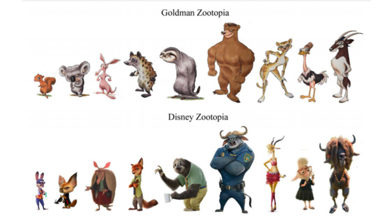 Gráfico digital de personagens do filme Zootopia · Creative Fabrica