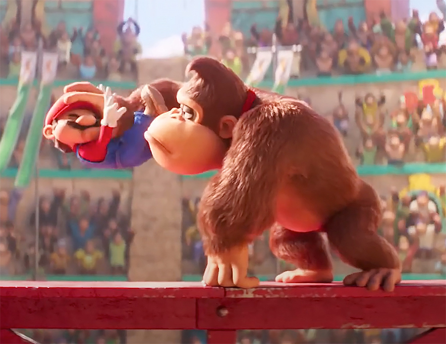 Super Mario apanha de Donkey Kong no trailer animado do game clássico