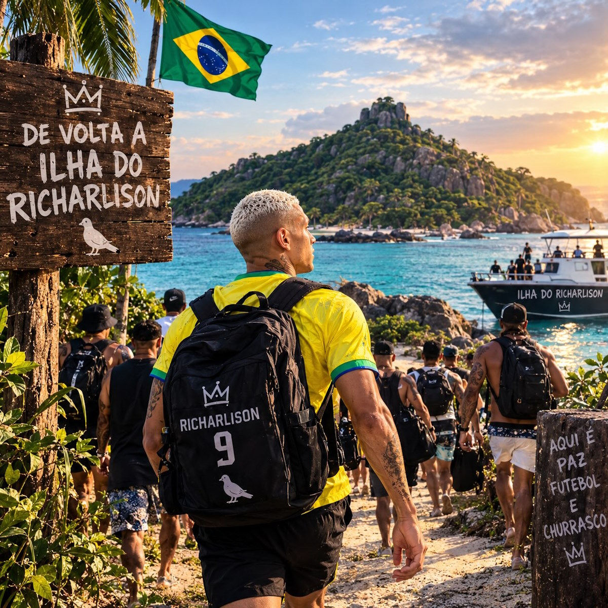 Richarlison ironiza saída de Flávio Bolsonaro do Brasil com post sobre mansão